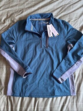 Smartwool Men’s and Light Gray Quarter-Zip Pullover NWT